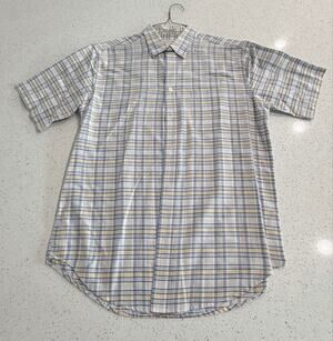 Vintage Preswick & Moore Plaid Short Sleeve Button Up Shirt - Sz Medium